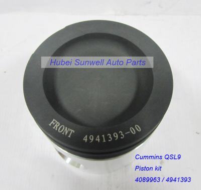 China Cummins QSL9 engine piston kit 4955237 / 4940794, Cummins QSL9 engine piston 4941396 / 4934266 for sale