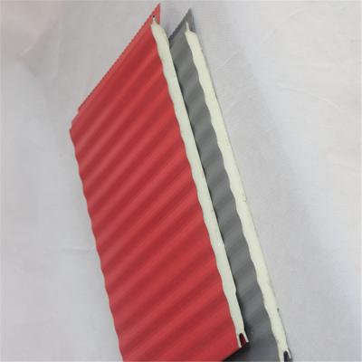 China Modern Fire Proof Interior And Exterior Wall Cladding Panel Metal Cut Decorative Insulated PU Sandwich Panel for sale