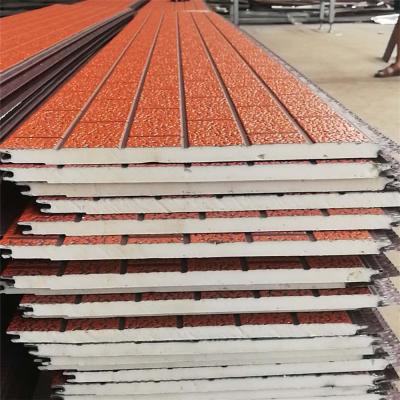 China Industrial Heat Insulated Decorative 3D Metal Insulation Exterior Wall PU Siding Sandwich Panel For Prefab House for sale