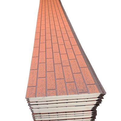 China Chinese Heat Insulated Decorative Metal Insulation Exterior Wall PU Sandwich Panel Siding Price List for sale