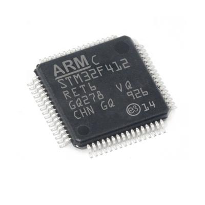 China New Original Chip 64LQFP 32Bit 512KB 100MHz Standard Original FLASH CHIP Microcontroller MCU STM32F412RET6 for sale