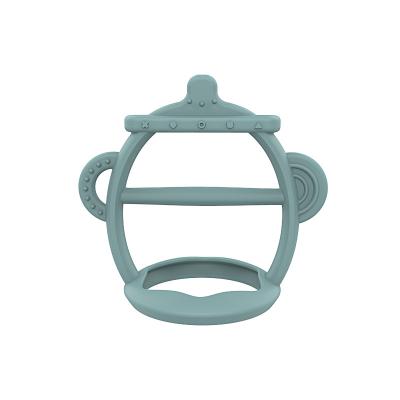 China Toy Fast Delivery Nursing Bottle Soft Design BPA Free Soft Silicone Baby Teether Wristband for sale