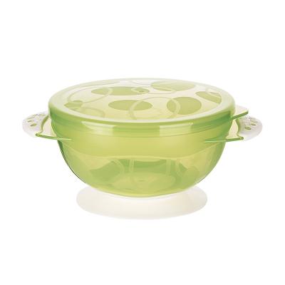 China Fast Delivery BPA Free Colorful Baby BAP Free Suction Feeding Bowl With Lid for sale