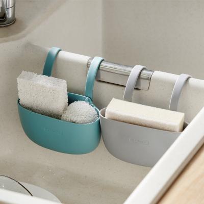 China Double Adjustable Supports Viable Gently Down Drain Basket Sink Storage Basket For Kitchen for sale