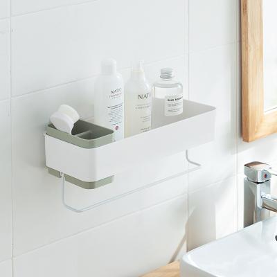 China Wall Mounted Type In Sale Creative Design Multifunctional Bathroom Wall Mount Toiletries Storage Rack Rack for sale