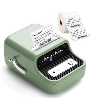 China Black and White B21 Smart Label Maker Machine with Tape, Wireless Mini Cute Sticker Handheld Label Printer (Green) for sale