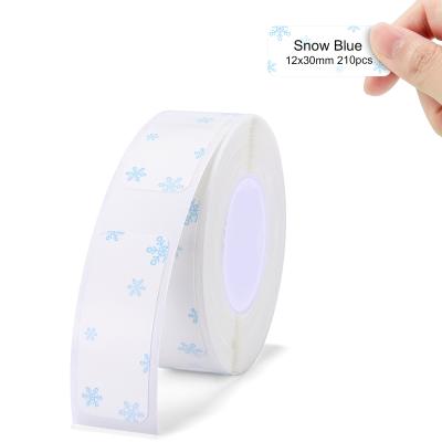 China Black and White Label Tape for D11/D110 The Maker, Self-Adhesive Sticker Paper Thermal Printer, Waterproof TearProof, Easy to Replace (SnowBlue) for sale