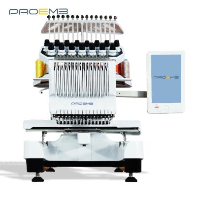 China Cap/T-shirt/flat/3D embroidery PROEMB single head/sequin/cording/flat beading embroidery machine computerized embroidery machine for sale