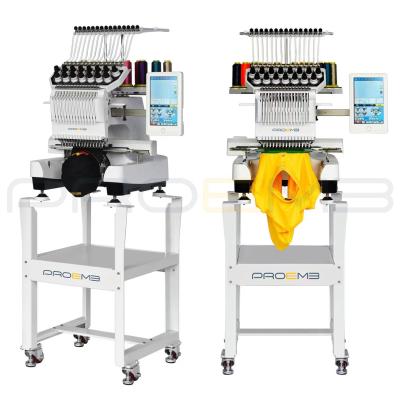 China Hat/T-shirt/flat/3D/sequin/cording/flat beading embroidery PROEMB 9/12/15 needles embroidery machine computerized embroidery machine for sale