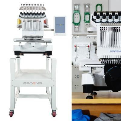 China PROEMB embroidery of hat/T-shirt/flat/3D/sequin/cording/beading high quality flat embroidery machine computerized embroidery machine for sale