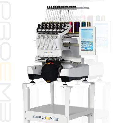 China Hat/T-shirt/flat/3D/sequin/cording/beading Best Embroidery PROEMB Service Computerized Single Head Embroidery Machine for sale