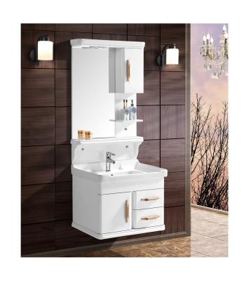 China Modern Design 600mm Modern Bathroom Vanity PVC Wall Mounted Bathroom Cabinet For Sale for sale