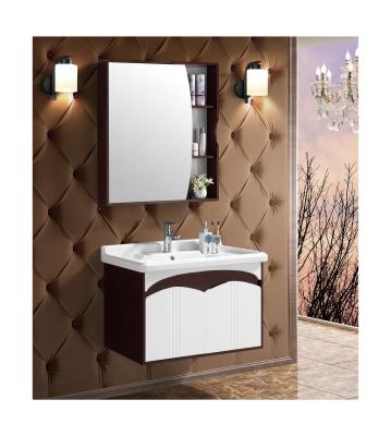 China Modern Wall Mounted Wall Hung Pvc Bathroom Modern Design Picture Show Cabinet With Mirror Storage Box for sale