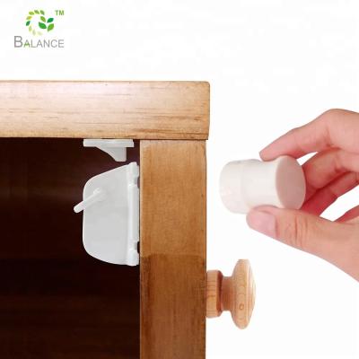 China DRAWER Concealed Safety Magnet Closet Baby Proof Lock Set Kids Glass Drawer Child Door Magnetic Baby Safeties for sale