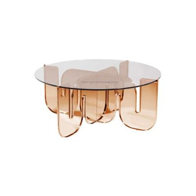 China Unique Acrylic Knockout Customization Clear Table Round Table Furniture Wedding Table for sale