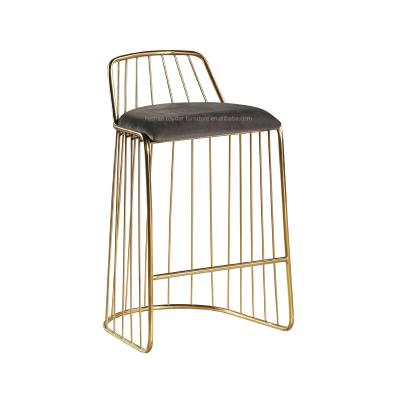 China New Hot Selling Gold Modern High Wire Chair Stainless Steel Party Event Wholesale Modern Bar Stool for sale