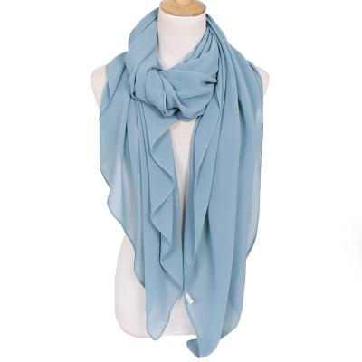 China High quality cashmere dye knotting cotton pleated monochrome scarf color autumn and winter ladies pure scarf for sale