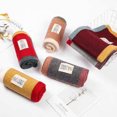 China 2020 winter new color charming warm children's wool knitting scarf polyester woolen scarf wholesale thickening for sale