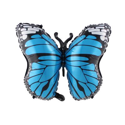 China Blue mariposa azul butterfly foil balloon globos personalizados de globos de forestales de tematicos de Toy Decoracion de Fiesta de gift for sale