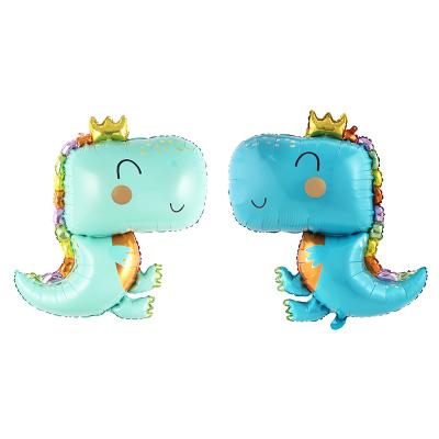 China Cute green blue balloon globos de dinosaurio crown dinosaur cartoon children's toys OEM ODM manufacturing gift toy for sale