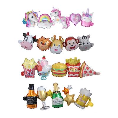 China Mini Gift Toy Direct Sales Balloons Wine Bottle Pink Unicorn United Animals Main Snacks For Baby Shower Girl Boy Decoration for sale