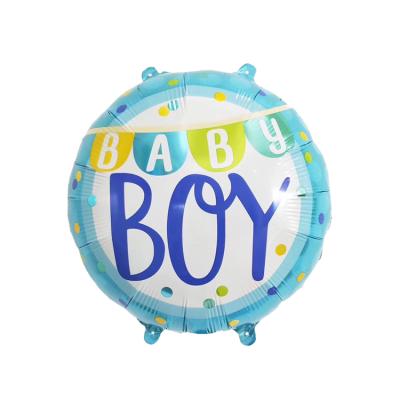 China Aluminum Toy Foil Balloon Round Shaped Gift for Baby Boys and Girls One Year Old Decoration 18inch 1st Birthday Party Baby Shower Firsts for sale