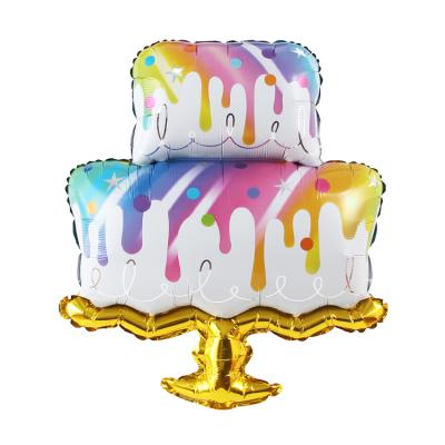 China Creative Colorful Gift Toy Balloon Makers Cake Foil Balloon Globos Self Inflating Pastel Birthday Supplies globos decoracion de Para for sale