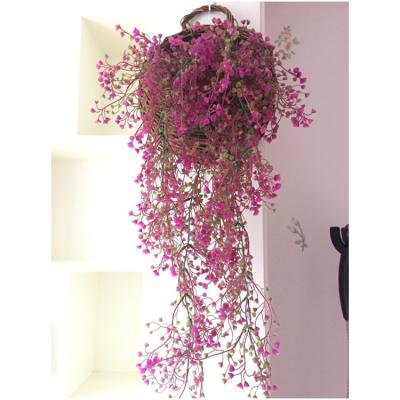 China Environmental Ceiling Decoration Artificial Fern Ivy Plants Hanging Jungle Leaves Flower Wall Green for sale