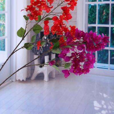 China Eco-Friendly Plastic White Red Flower Branch New Arrival Fake Bougainvillea Wreath for sale