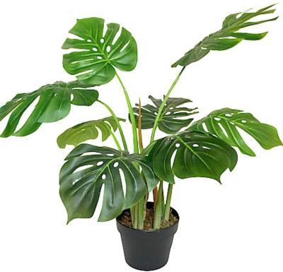 China Plant Home Indoor Plastic Bonsai Swiss Cheese Corner Decoration Balcony Garden Living Room Artificial Monstera Tree Small for sale