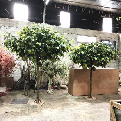 China Custom Evergreen Indoor Artificial Plastic Wooden Fake Fruit Plant Trees Tropical Durian Tree for sale