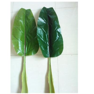 China Large Silk Plastic Leaf Wedding Environmentally Friendly Artificial Trees Leave Banana Home Decoration for sale