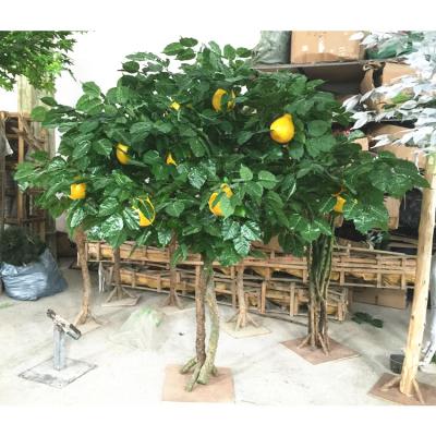 China Playground Equipment Evergreen Props Display Party Fruit Tree Plant Grapefruit Artificial Lemon Trees For Sale for sale