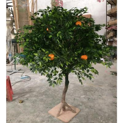 China Cheap articifical evergreen artificial fake apple greenery stage exhibition hall stage fruits bonsai trees for sale