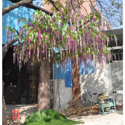 China Customized Design For You Street Landscaping Wedding Outdoor Decoration Wisteria Blossom Flower Tree Ornamental Large Artificial Plant for sale