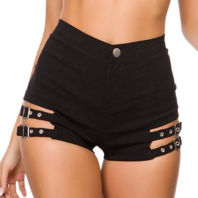 China 2022 new summer QUICK DRY sexy women's elastic black shorts European hot pants and American nightclub ultra short women's casual pants for sale