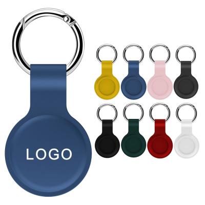 China Anti-fall Silicone Air Tag Case Cover Key Ring Clip Holder For Airtags Key Chain Case For Airtags for sale