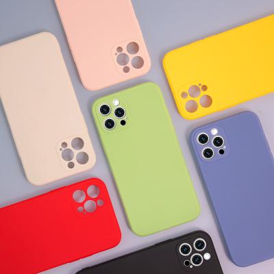 China Low Price Anti-fall Matte Soft Tpu Silicone Shockproof Cell Phone Cover Frosted Soft Rubber Case For iPhone 12 13 pro max for sale