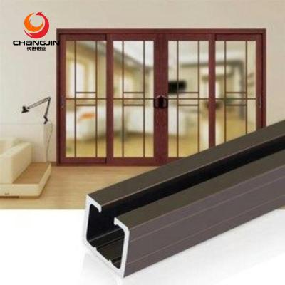 China Modern Support Customization Sliding Door Track Aluminum Alloy Folding Sliding Door Roller Hanging Track for sale