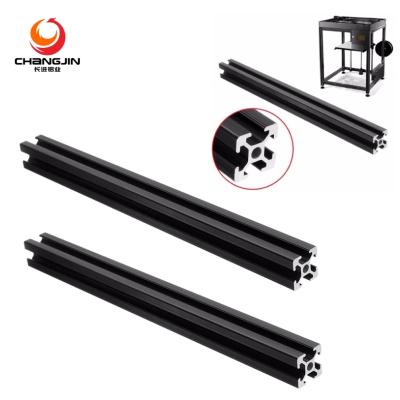 China OEM best price industrial aluminum track 6063 t5 t slot extrusion black anodized aluminum profile for sale