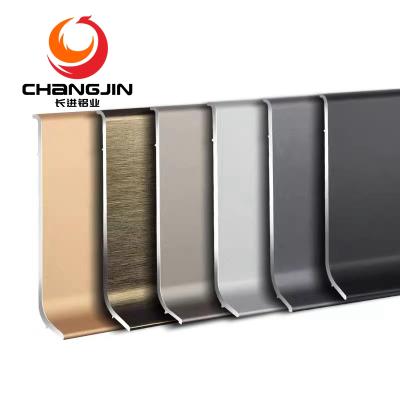 China Modern Aluminum Alloy Skirting Profile Hidden Plinth Mount Kitchen Skirting Board Manufacturers for sale