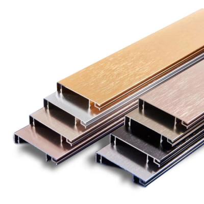 China Modern Chinese Optional Color Wall Skirting Aluminum Skirting Board Baseboard Molding Wholesaler Line for sale