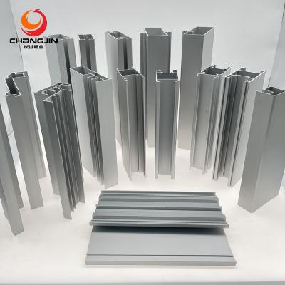 China Interior Sanitary Top Aluminum Glass Panel Bottom Aluminum Sliding Door Hardware Door Profile Items Slim Bathroom Decoration Frame for sale