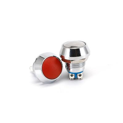 China Industrial Control wenzhou manufacturers red on off ip65 metal 12mm  button switch for sale