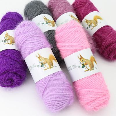 China Dimuni Cheap Price High Fancy Yarn Tenacity 12S Squirrel Hair Yarn For Knitting Home Textile Bundles Gardening Blended Yarn for sale