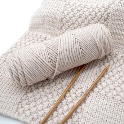 China Dimuni Anti-pilling Soft Worsted Knitting Baby Solid Color Various Colors Yarn Thick Milk Cotton Yarn With 8ply for sale