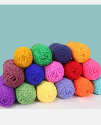 China Various Color Viable Hot Sales Dimuni Soft Weave Yarn Dyed Yarn Hand Knitting 5 Ply Milk Cotton Blended Yarn for sale