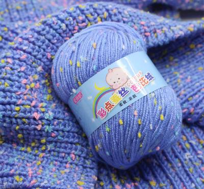 China Fancy Blend Yarn Dimuni China Baby Chat 50g 6Ply Color Dot Acrylic Cotton Blend Yarn For Sweater Knitting for sale