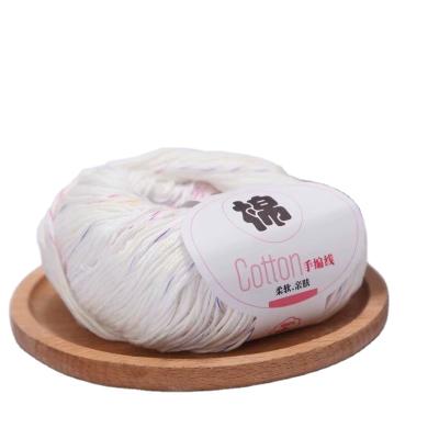 China Anti-pilling 100% cotton yarn recycled soft cotton yarn for hand knitting baby costume for sale