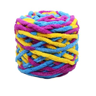 China High Quality Anti-bacteria Dimuni Multi Color Rich Soft Warm 100% Polyester Velor Chenille Yarn For Crochet Knitting for sale